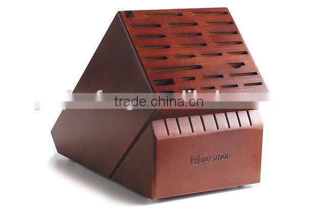 Deluxe 28- Slots Rubber wood Knife block, Stand, holder