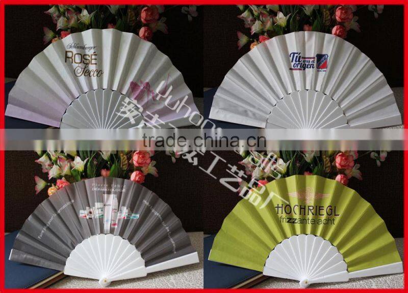 Factory price fabric plastic hand fan