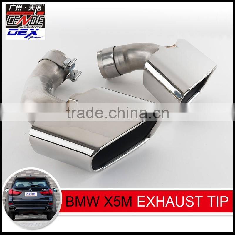 auto tuning ss304 exhaust tips in exhaust pipe for BMW x3 x4 x5 x6