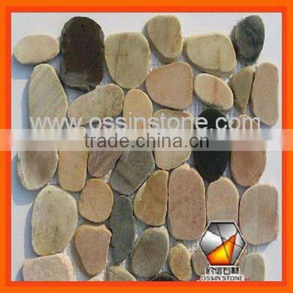 Colorful Ice Cracked Pebble Mosaics