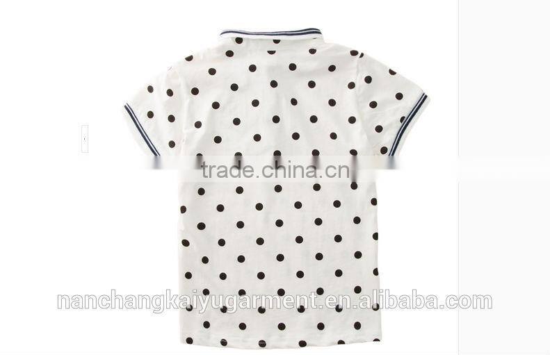 High quality dots printed cotton t-shirt for chirlden