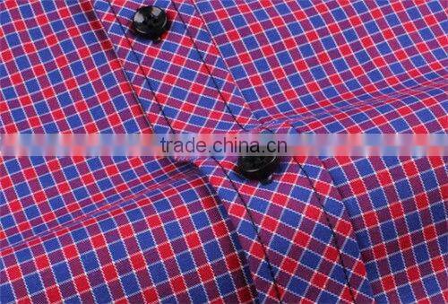 Slim fit shirt for man contrast button down collar checks shirts men