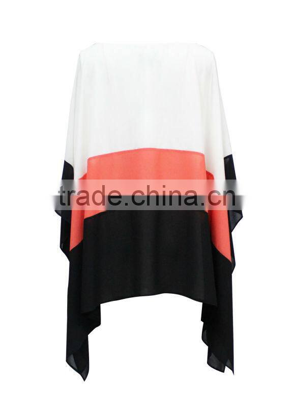 girls/women loose fit white/red/black chiffon blouse patterns