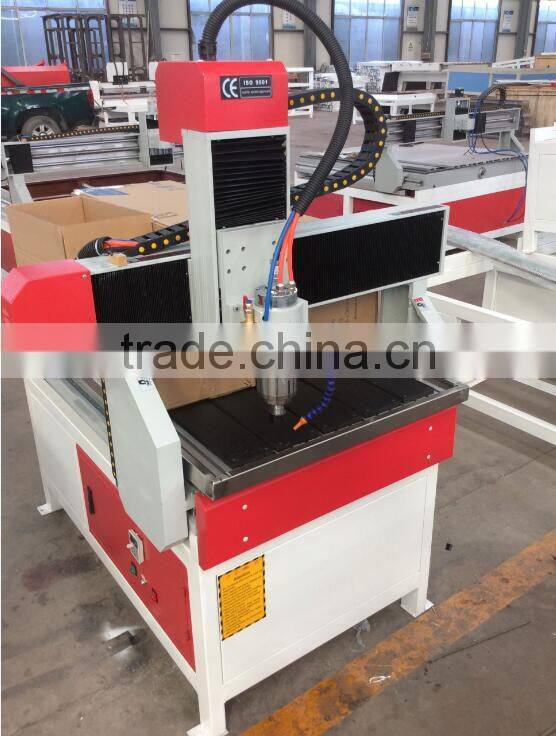 XJ6090 cnc router for wood aluminium metal carving with water tank