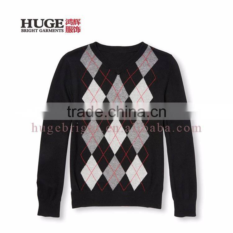 Comfortable Normal Long Sleeve V-Neck Knit Sweater