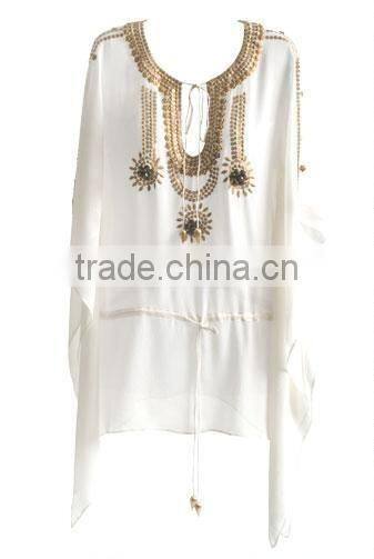 Printed Chiffon Beach Kaftan