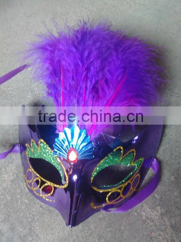 feathered venetian party mask for sale