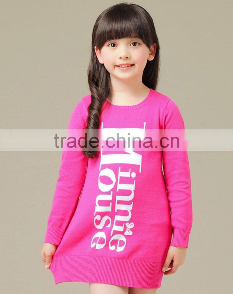 print letters spring rose red longth sleeve pullover for girls