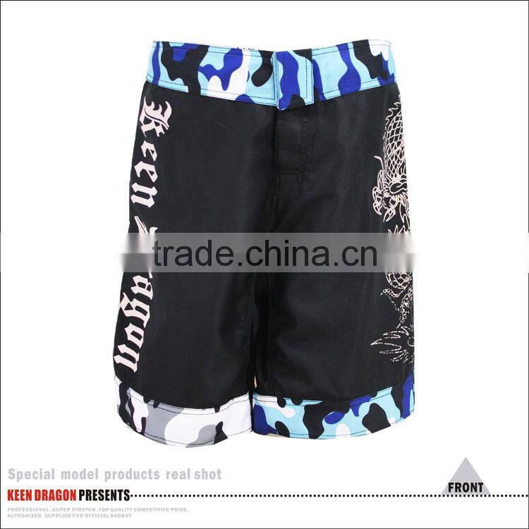Customized Hot Design OEM Printed Fight mma Crossfit Shorts Black