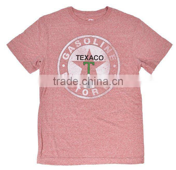 Men's soft cotton lycra distressed Vintage Logo T-Shirt with short sleeves crew neck fashion design