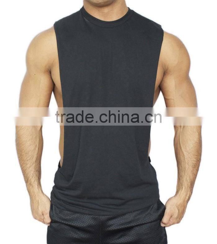 Wholesale classic plain men gym tank tops