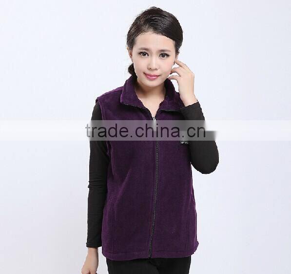 Wholesale Fashion Cheap Navy Blue Polar Fleece Vest With Embroidery Logo Design