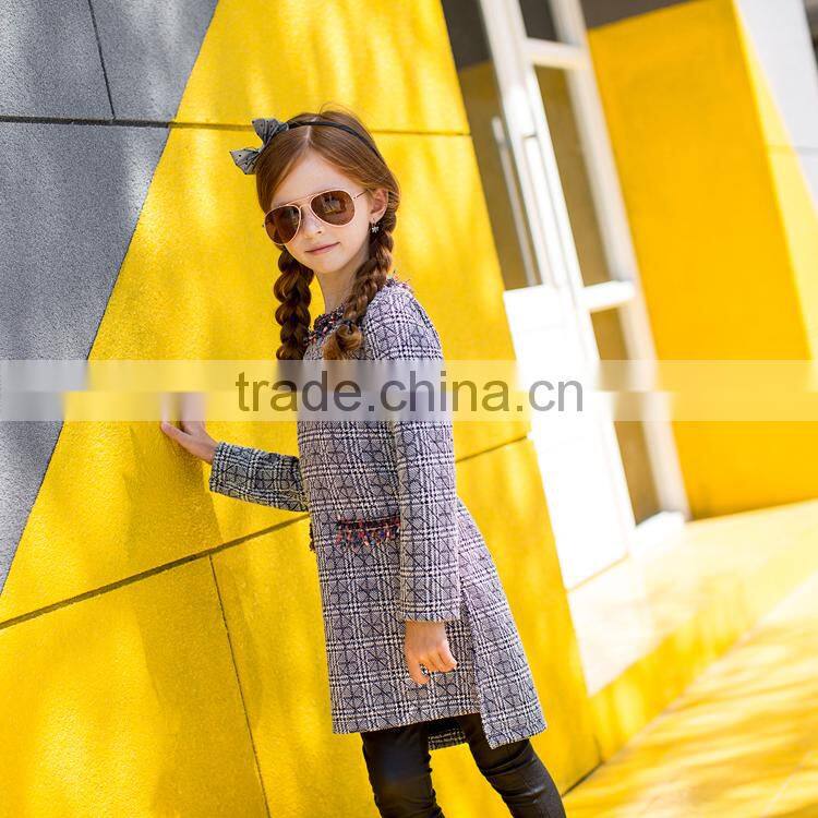 COOL KID ZONE winter kids girls jacquard dresses casual Pullovers dress long sleeve long winter girl dress
