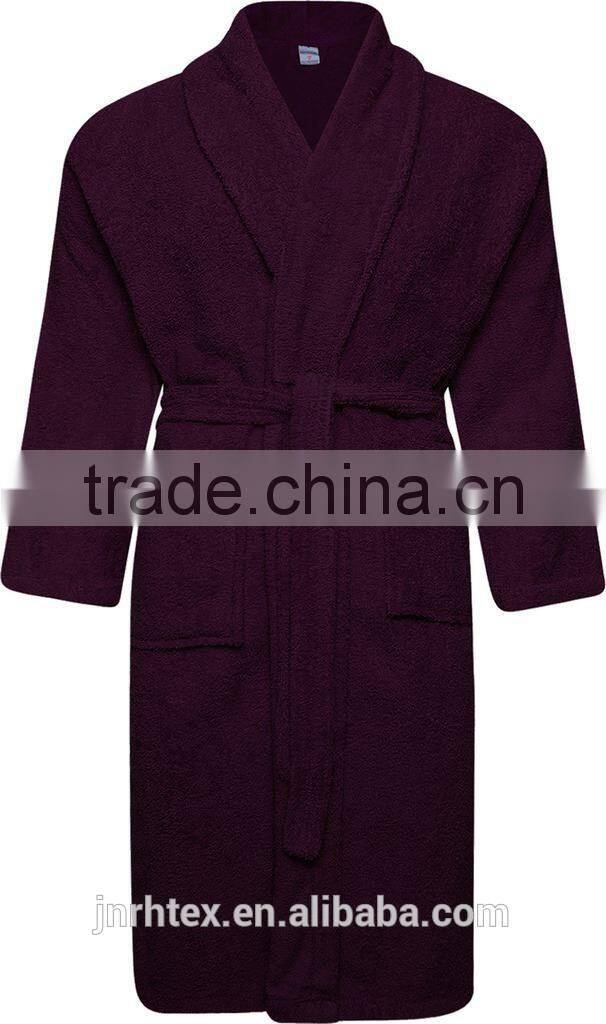 Top quality custom design soft 100 cotton bathrobe wholesale
