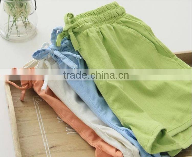 2016 OEM wholesale custom linen/cotton blank sweat shorts