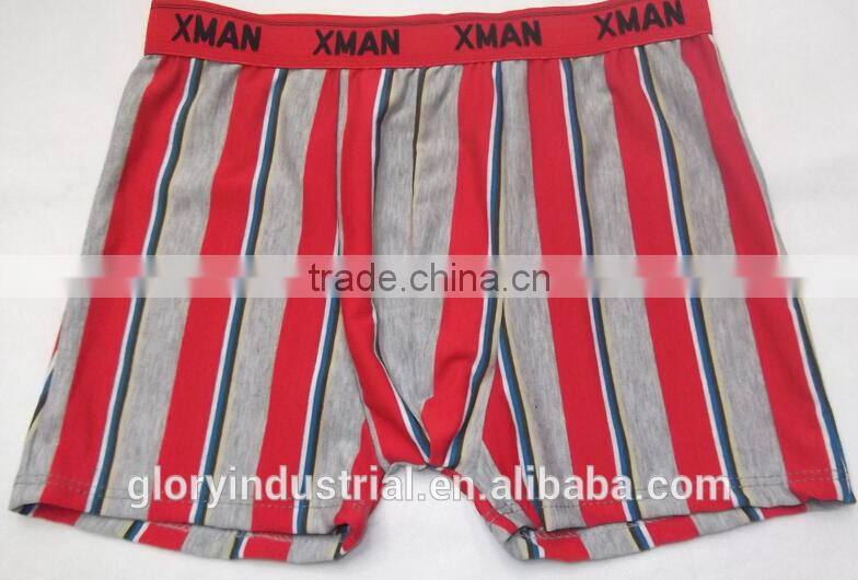 Yarn dye stripe boxer shorts for men