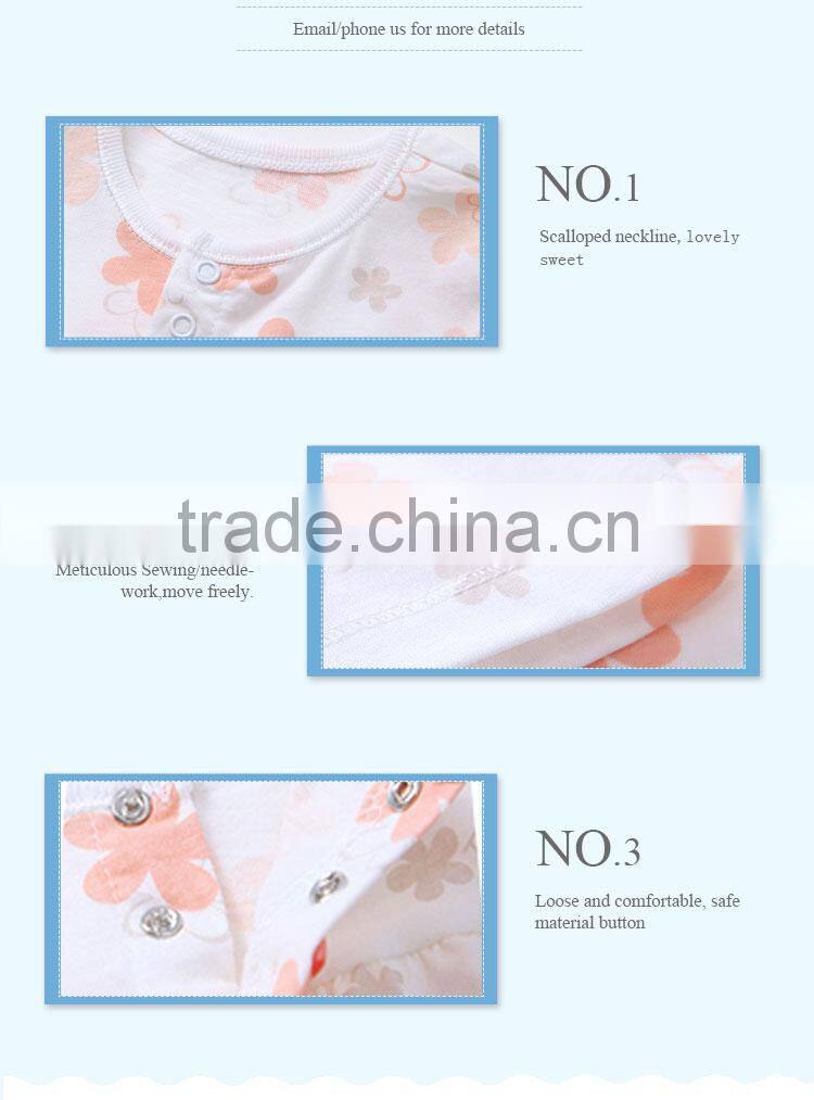 2-6 Years Long Sleeve soft cotton baby girl Pyjamas wholesale