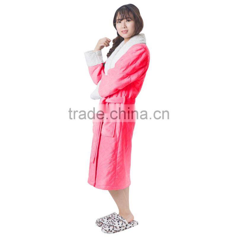 Pretty Girl New Design Coral Fleece Bathrobe