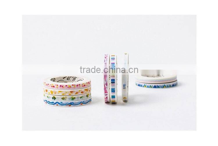5mm*8m decoration washi paper customized adhesive paper planner accessories