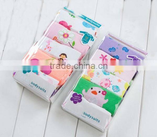 wholesale 5 pcs long sleeve romper set, baby girl's bodysuit gift set