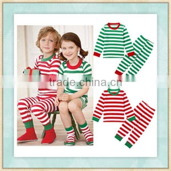 2017 Hot sale children nighewear boutique Christmas clothing siblings pajamas set