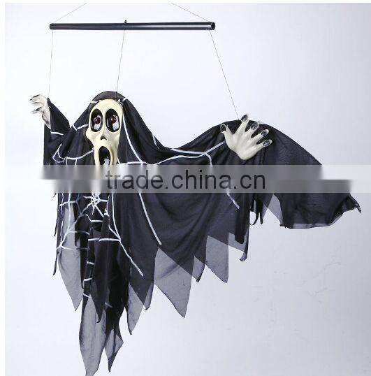 Customized Scary Halloween Bar Decor Acoustic Electric Bats Hanging Ghost