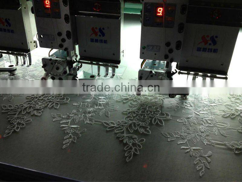 fs 24heads cording coiling beads and sequin and flat mixed computerized embroidery machine