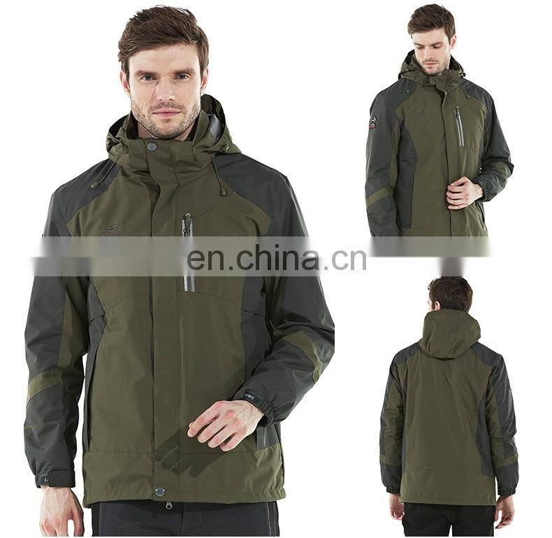 Winter outdoor jacket waterproof breathable jacket with detachable lining