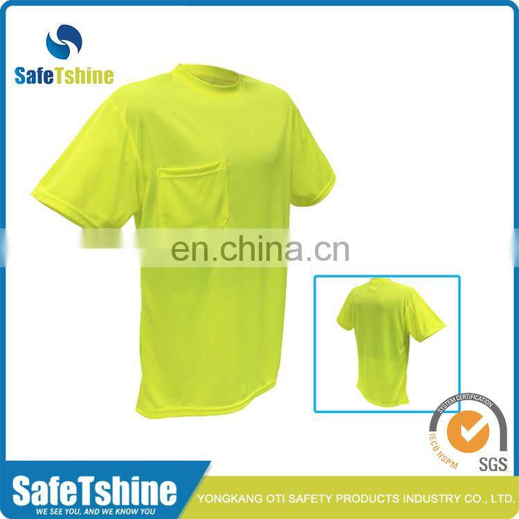 Cheap customized high quality polyester safety plain dry fit sports t-shirt