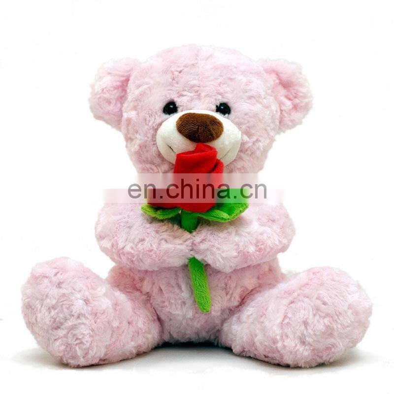Custom Teddy Bear With Bouquet White Bear Plush Flower Valentine Stuffed Toys