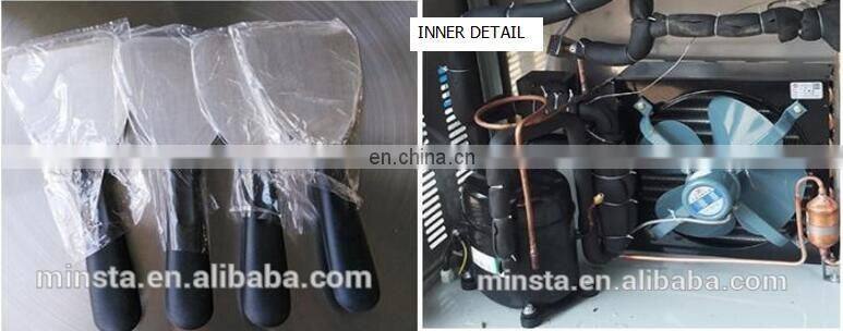 Thailand Square Pan Round Circle Pan Ice Cream Roll Machine Ice Cream Roll Making Machine