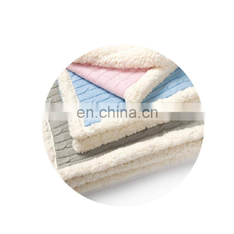 Factory Manufactured Super Soft Knitted Organic Cotton Baby Blanket