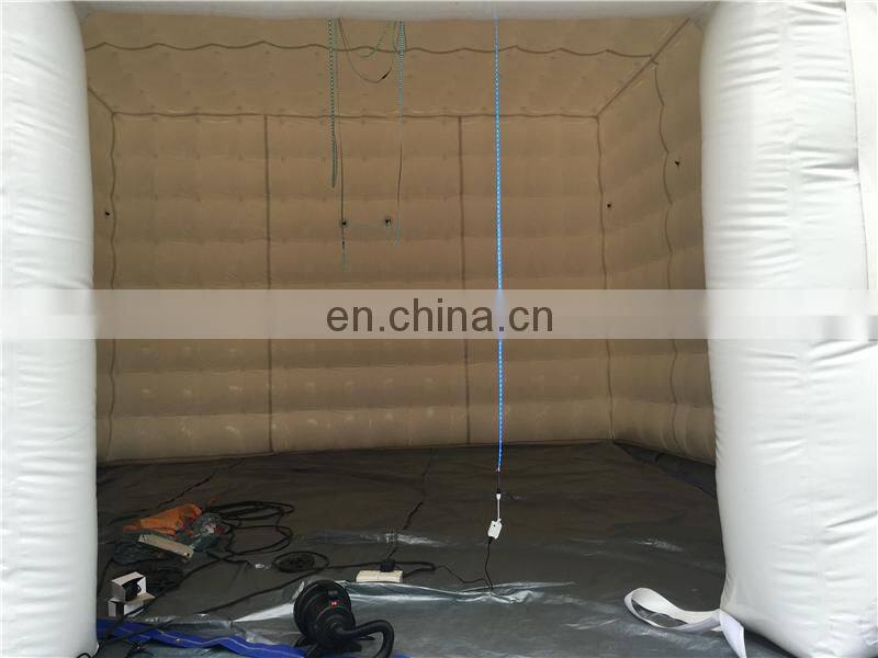 Portable White PVC Square Inflatable Tent For Media