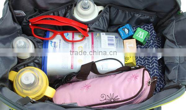 Custom Portable Fashion Diaper Bag with Changing Mat