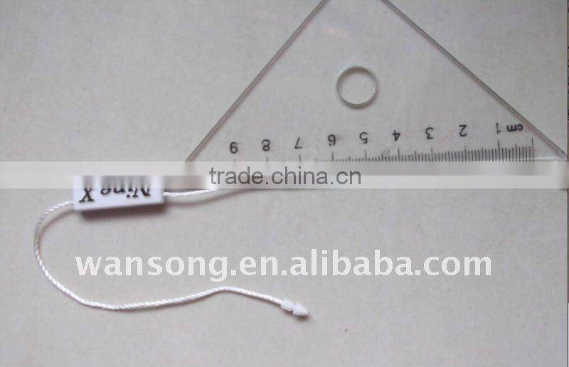 clothes security string seal with logo desia, embossed logo seal