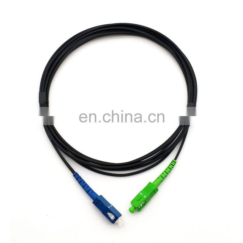 SC/UPC-SC/APC Single Mode G657A G652D Simplex Outdoor FTTH Drop Cable Patchcord Fiber Optic Patchcord