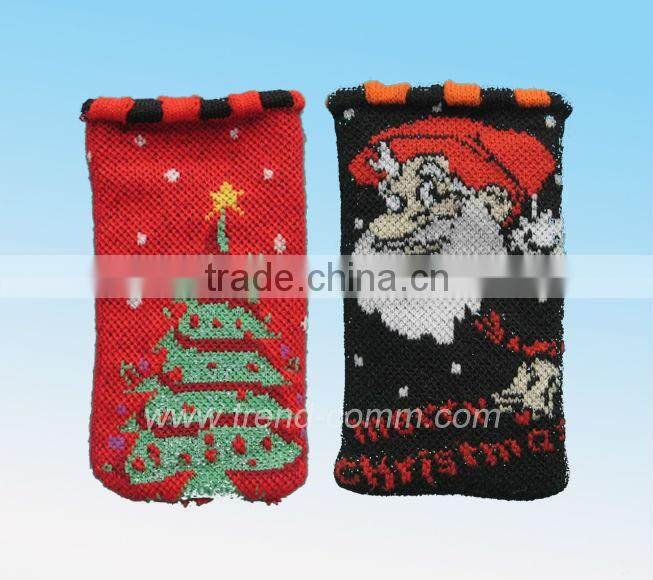 Newest knitted cell phone sock case