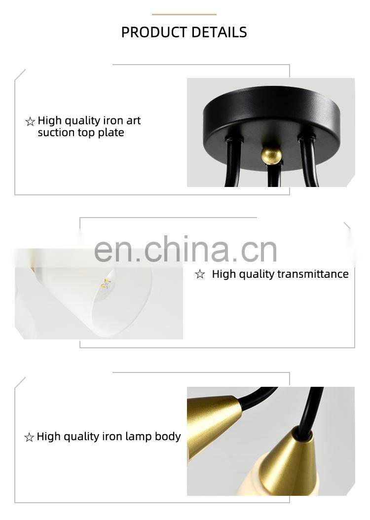 HUAYI Chinese Supplier Surface Mount Modern Iron Glass Hotel Corridor Kids Room Warm Lighting Led Ceiling Light