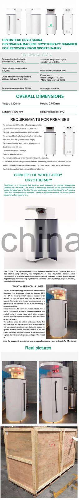 Factory Price China Liquid Nitrogen Cryosauna Cryotherapy Sauna For Medical Beauty Centers Cold Therapy Device Cryo Chamber