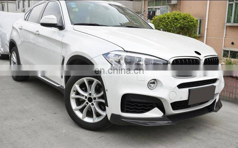 Runde Suitable For 15-18 Bmw X6 M-tech Carbon Fiber Front Lip Spoiler Front Shovel