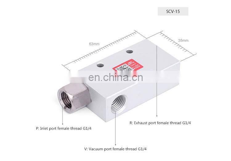 SNS Pneumatic SCV/CCV Series Aluminum Alloy Air Vacuum Ejector Generator