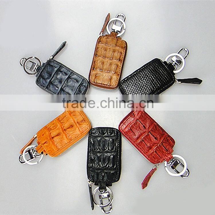 Guangzhou High Quality Luxury Crocodile Skin Leather Car Key Case Key Holder for Men or Women