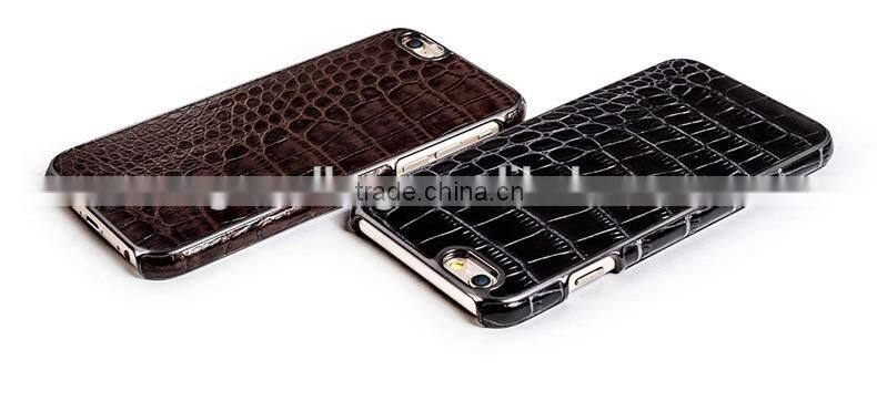 High quality embossed crocodile leather case for iphone 6 plus