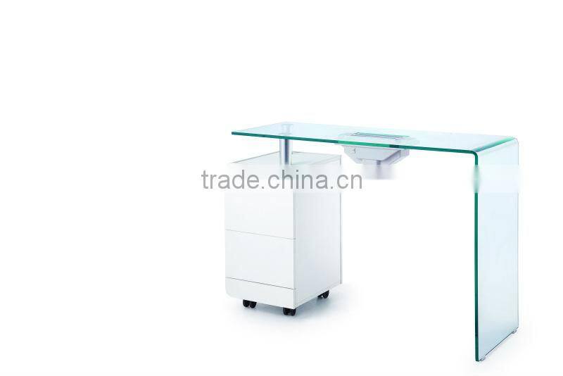 beauty salon items nail station manicure table with collected fan