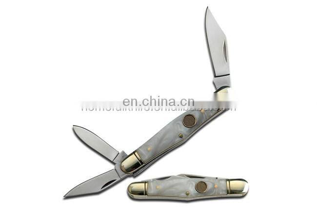 3.5inch stag handle pocket knife folding blade knife