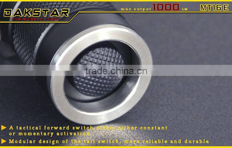 DAKSTAR MT16E XM-L U3 1000LM 18650 Self Defense Side Switch LED Flashlight With CREE