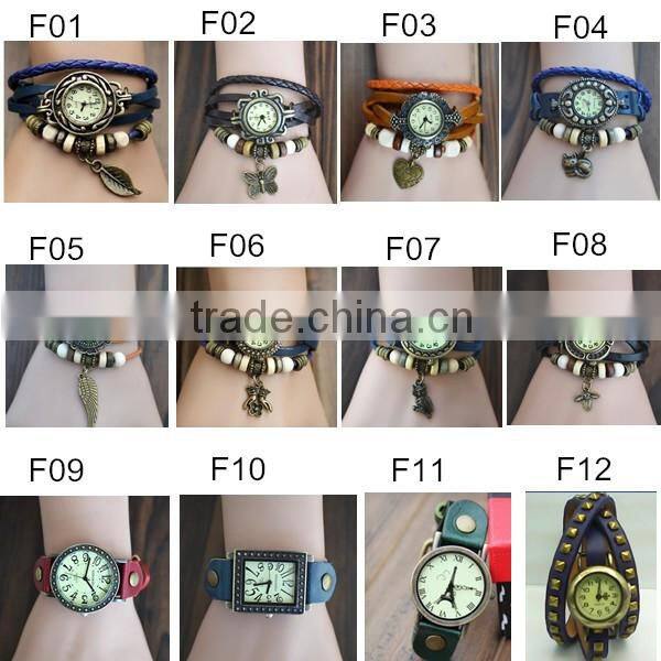 high quality vintage wrist watch leaf bracelet