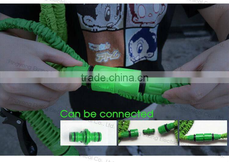 Expandable flexible garden wash car water hose with spray nozzle