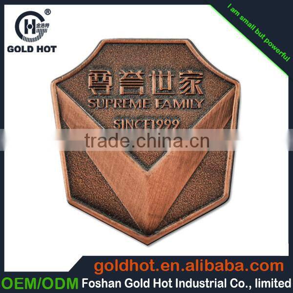 best selling products china manufacturer brass rose gold plated adhesive metal furniture tag