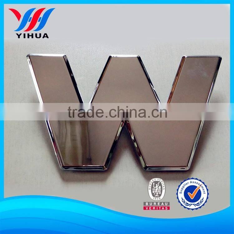 Custom abs car logo and their name / chrome car emblem sticker